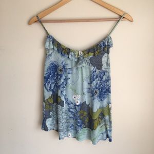 Old Navy Floral Tank w/ Ruffle Detail